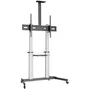 Aisens Soporte de Suelo PRO FT100TE-259 con Ruedas, Negro-Plata